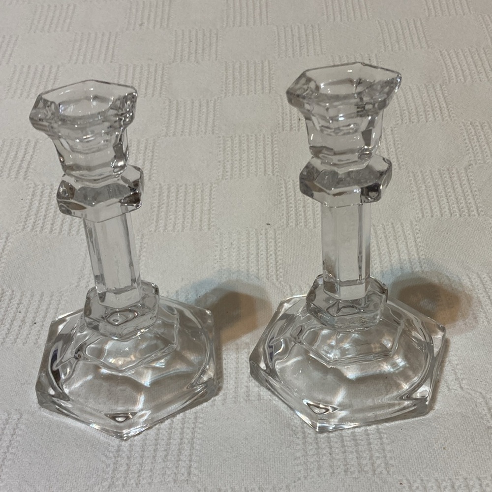 CRYSTAL CANDLE STICK BRAND NEW HOLDERS